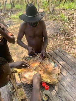 Enjoying Turtle with Red Dust Strong Young Men and Boys Program