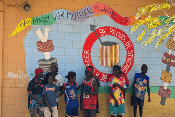 Students filming for Keep The Fire Burning