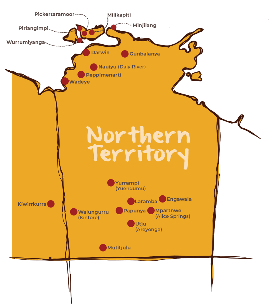 Red Dust where we work map