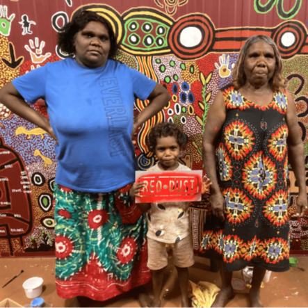 Walungurru student with Elders